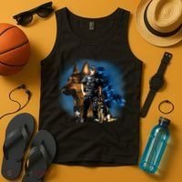 K-9 With Police Officer Silhouette  Tank Top thumb 4