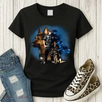K-9 With Police Officer Silhouette  Women's T-Shirt thumb 3