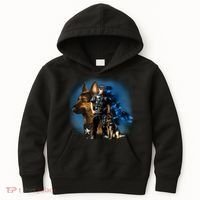 K-9 With Police Officer Silhouette  Kids Hoodie thumb 0