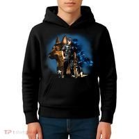 K-9 With Police Officer Silhouette  Kids Hoodie thumb 4