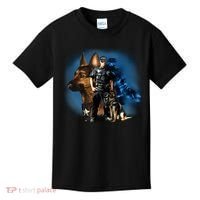 K-9 With Police Officer Silhouette  Kids T-Shirt thumb 0