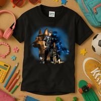 K-9 With Police Officer Silhouette  Kids T-Shirt thumb 3