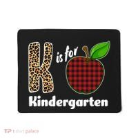 K Is For Kindergarten Teacher Leopard Buffalo Plaid Mousepad thumb 0