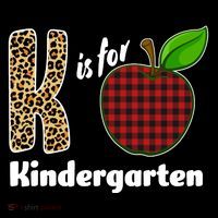K Is For Kindergarten Teacher Leopard Buffalo Plaid Ornament thumb 1