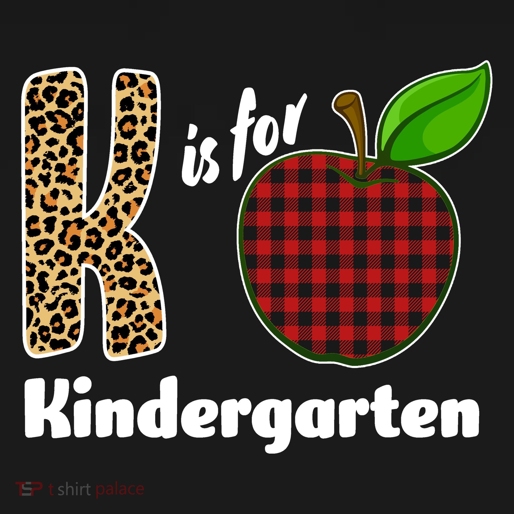 K Is For Kindergarten Teacher Leopard Buffalo Plaid Women's Long Sleeve Shirt