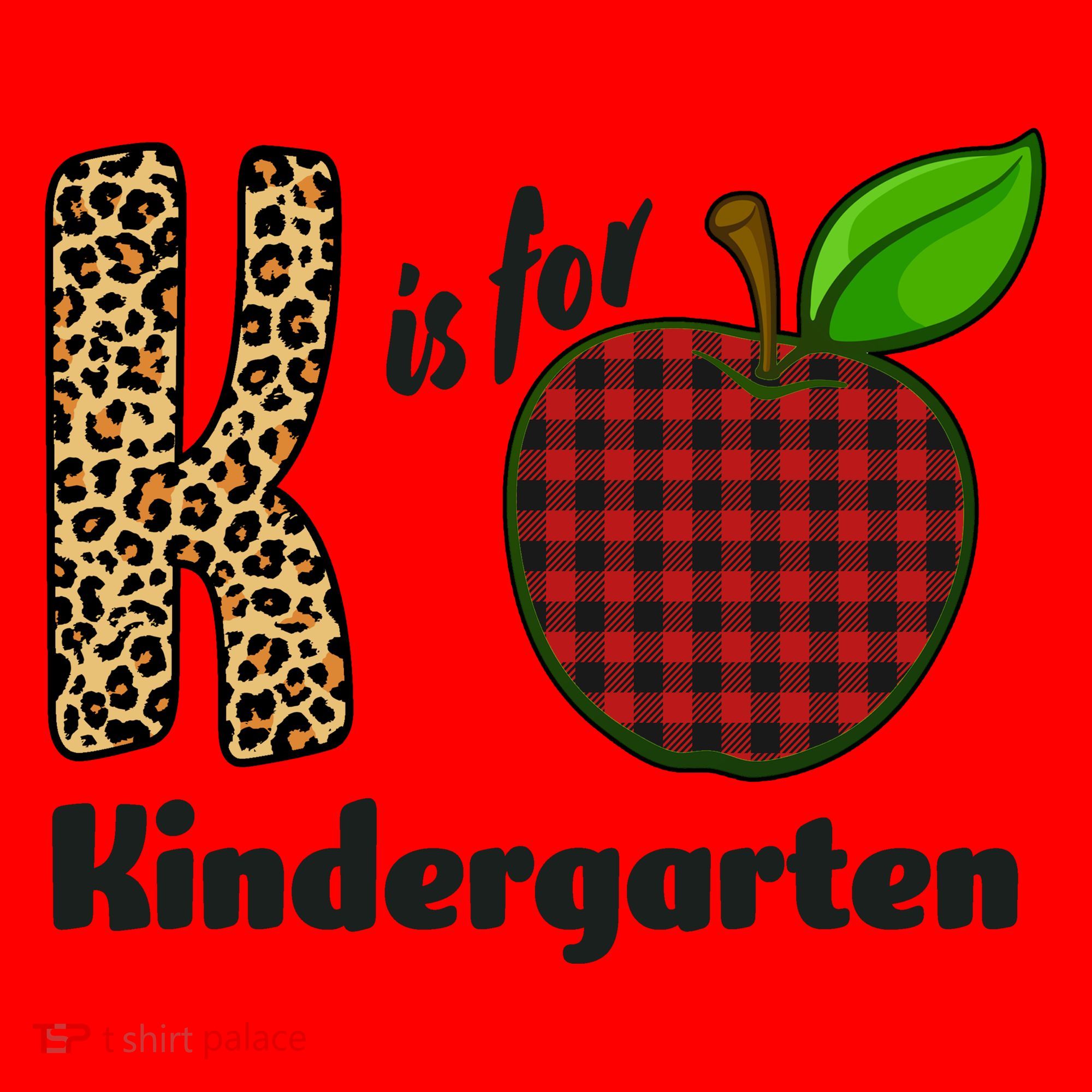 K Is For Kindergarten Teacher Leopard Buffalo Plaid Coffee Mug