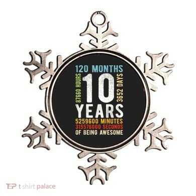 K.i.d.s 10th Birthday 10 Years Old Vintage Retro 120 Months Ornament