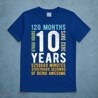 10th Birthday Gift 10 Years Old Vintage Retro 120 Months T-Shirt thumb 5
