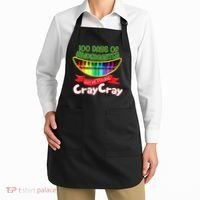 Kinder 100 Days Of Kindergarten Got Me Feeling Cray Cray Apron thumb 2