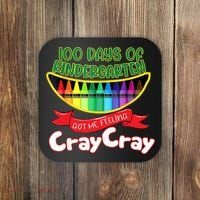 Kinder 100 Days Of Kindergarten Got Me Feeling Cray Cray Coaster thumb 0