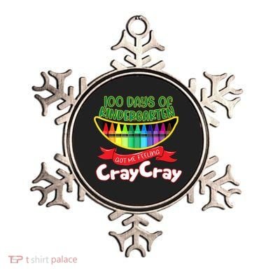 Kinder 100 Days Of Kindergarten Got Me Feeling Cray Cray Ornament