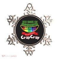Kinder 100 Days Of Kindergarten Got Me Feeling Cray Cray Ornament thumb 0