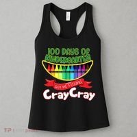 Kinder 100 Days Of Kindergarten Got Me Feeling Cray Cray Women's Tank Top thumb 3
