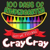 Kinder 100 Days Of Kindergarten Got Me Feeling Cray Cray Hat thumb 2