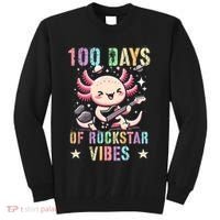 Kawaii 100 DAYS School ROCKSTAR VIBES Axolotl Music Guitar Tall Sweatshirt thumb 0