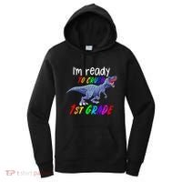 Kids 1st Day Of School Crush 1st Grade Trex Dinosaur Gift Kids Women's Hoodie thumb 0