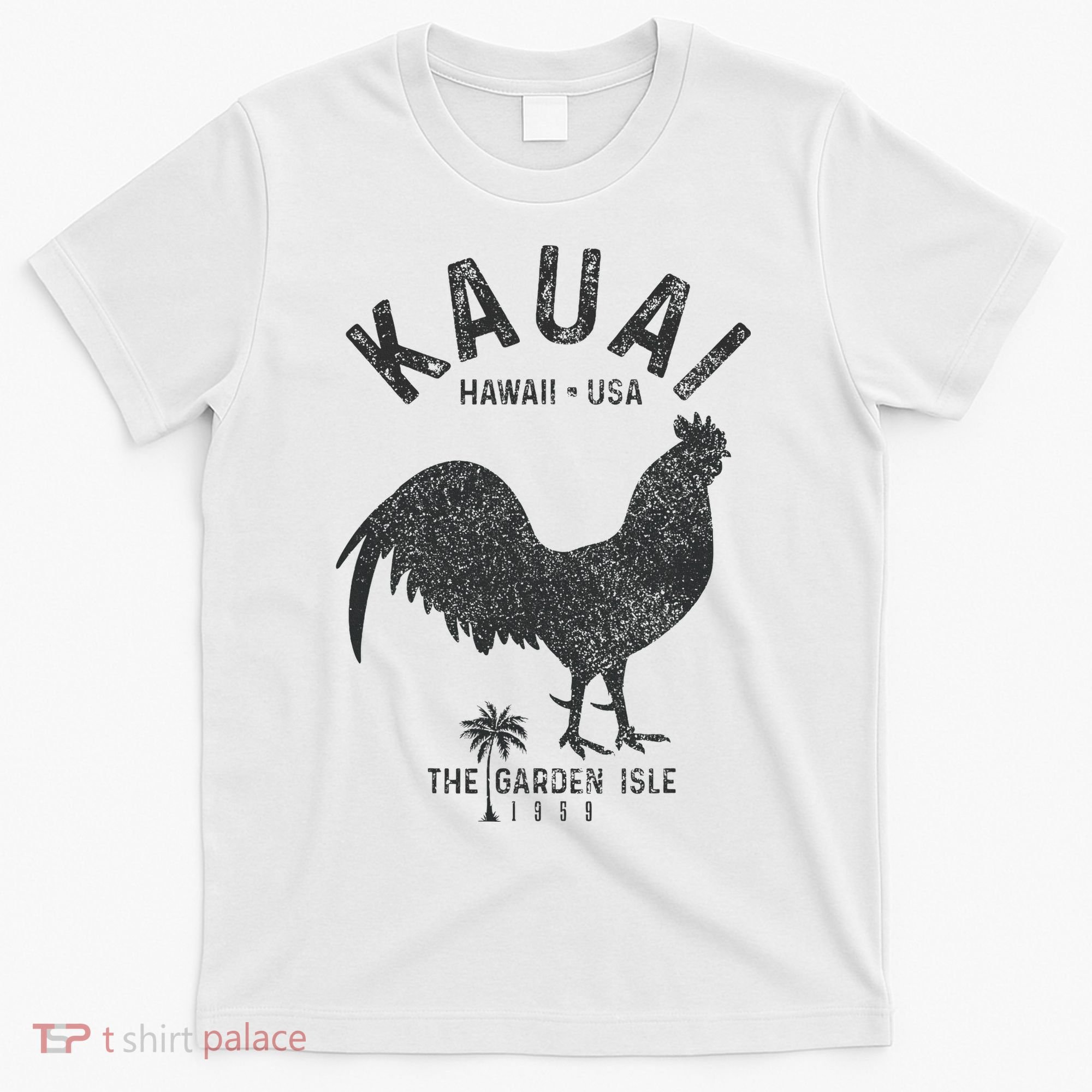 Kauai 1959 The Garden Isle Chicken Hawaii Vintage Hawaiian T-Shirt