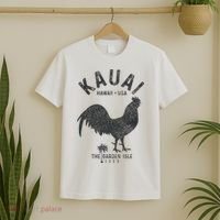 Kauai 1959 The Garden Isle Chicken Hawaii Vintage Hawaiian T-Shirt thumb 2