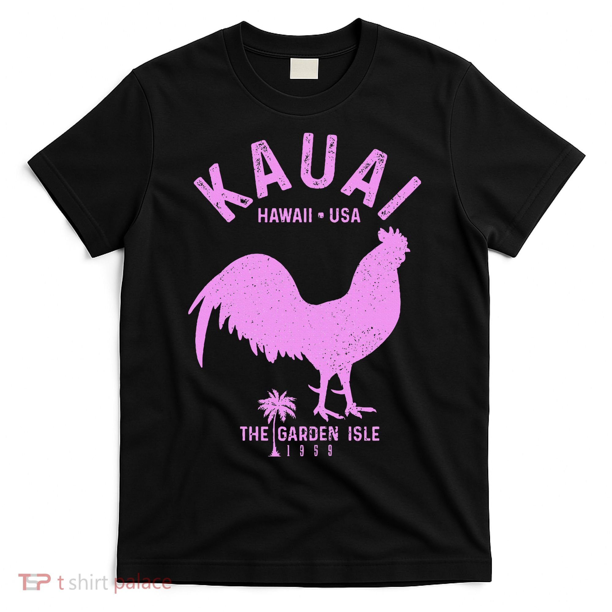 Kauai 1959 The Garden Isle Chicken Hawaii Vintage Hawaiian T-Shirt