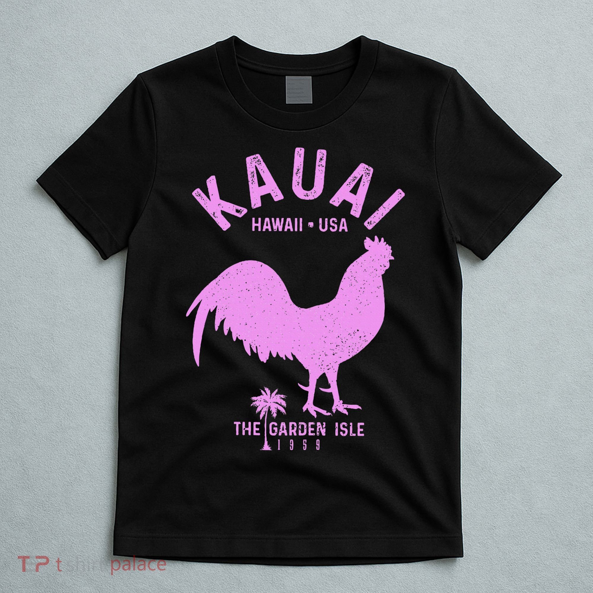 Kauai 1959 The Garden Isle Chicken Hawaii Vintage Hawaiian T-Shirt