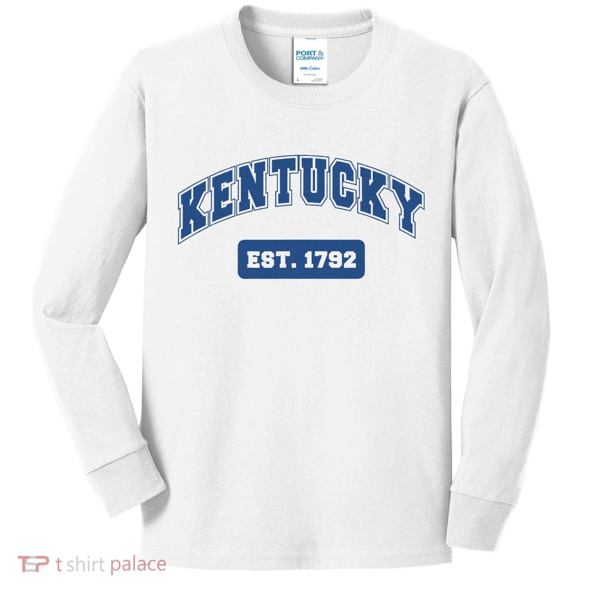 Kentucky 1792 Varsity Retro Style Kids Long Sleeve Shirt
