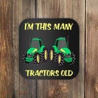 Kids 2 Birthday Tractor Im This Many Tractors Old Coaster thumb 0