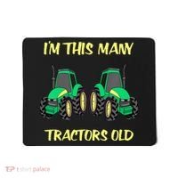 Kids 2 Birthday Tractor Im This Many Tractors Old Mousepad thumb 0
