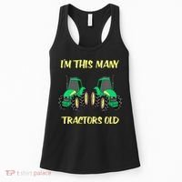Kids 2 Birthday Tractor Im This Many Tractors Old Women's Tank Top thumb 0