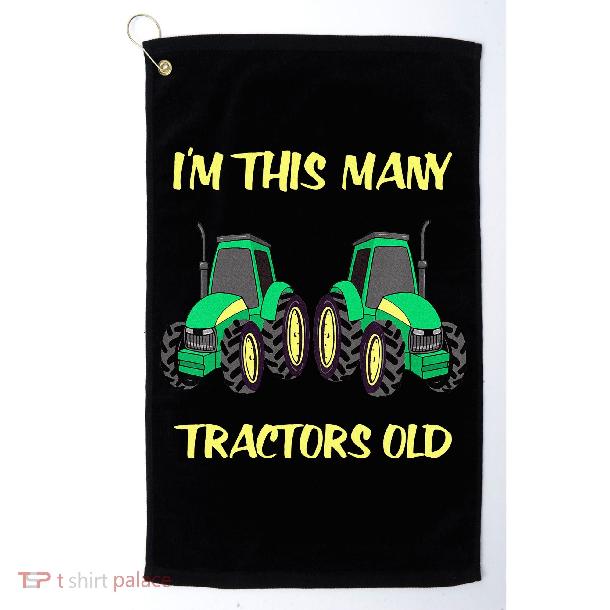 Kids 2 Birthday Tractor Im This Many Tractors Old Golf Towel
