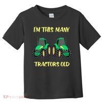 Kids 2 Birthday Tractor Im This Many Tractors Old Toddler T-Shirt thumb 0