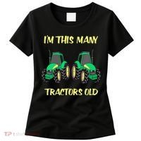 Kids 2 Birthday Tractor Im This Many Tractors Old Women's T-Shirt thumb 0