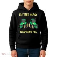 Kids 2 Birthday Tractor Im This Many Tractors Old Kids Hoodie thumb 4