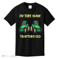 Kids 2 Birthday Tractor Im This Many Tractors Old Kids T-Shirt thumb 0