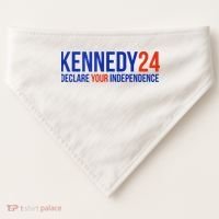Kennedy 24 Declare Your Independence Rfk 2024 Election USA-Made Doggie Bandana thumb 0
