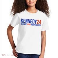 Kennedy 24 Declare Your Independence Rfk 2024 Election Kids T-Shirt thumb 2
