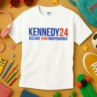 Kennedy 24 Declare Your Independence Rfk 2024 Election Kids T-Shirt thumb 3