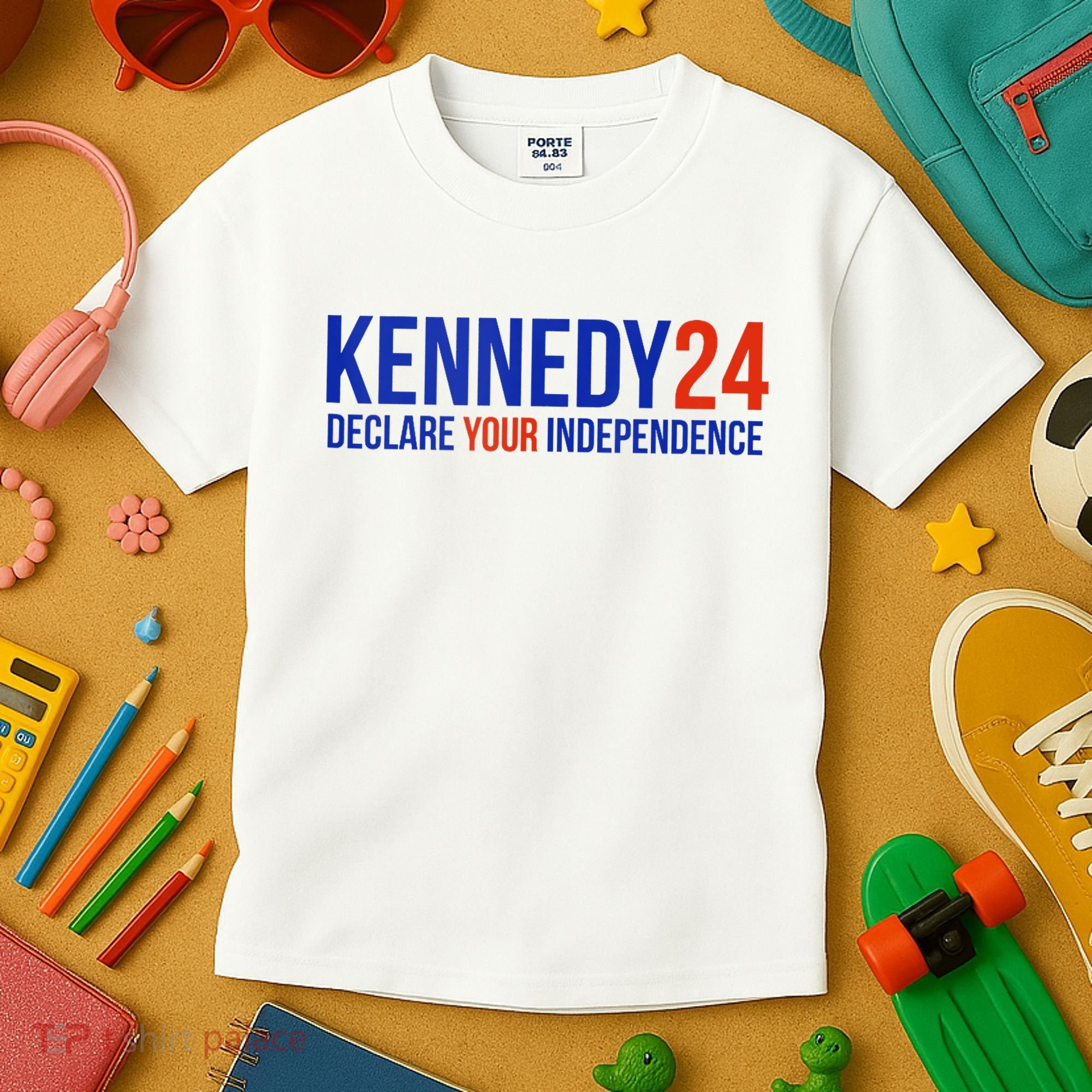 Kennedy 24 Declare Your Independence Rfk 2024 Election Kids T-Shirt