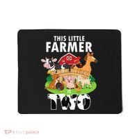 Kids 2 Years Old Boy Farmer 2nd Birthday Farm Animals Kids Mousepad thumb 0