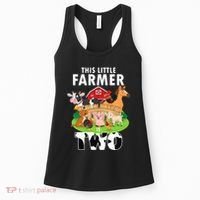 Kids 2 Years Old Boy Farmer 2nd Birthday Farm Animals Kids Women's Tank Top thumb 0