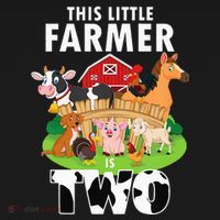 Kids 2 Years Old Boy Farmer 2nd Birthday Farm Animals Kids Women's Tank Top thumb 5
