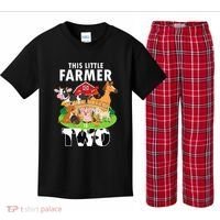 Kids 2 Years Old Boy Farmer 2nd Birthday Farm Animals Kids Kids Plaid Pajama Set thumb 0