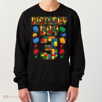 Kids 3rd Birthday Master Builder 3 Years Old Block Building Women's Sweatshirt