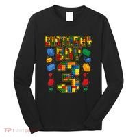 Kids 3rd Birthday Master Builder 3 Years Old Block Building Long Sleeve Shirt thumb 0