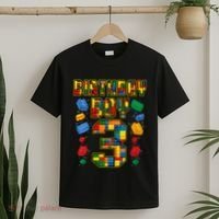 Kids 3rd Birthday Master Builder 3 Years Old Block Building T-Shirt thumb 2