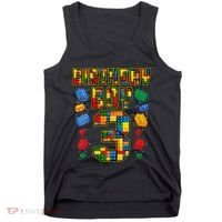 Kids 3rd Birthday Master Builder 3 Years Old Block Building Tank Top thumb 0