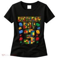 Kids 3rd Birthday Master Builder 3 Years Old Block Building Women's T-Shirt thumb 0
