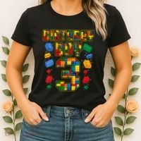 Kids 3rd Birthday Master Builder 3 Years Old Block Building Women's T-Shirt thumb 2