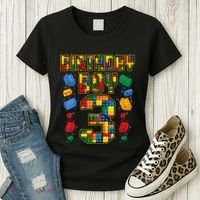 Kids 3rd Birthday Master Builder 3 Years Old Block Building Women's T-Shirt thumb 3