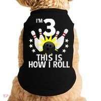 Kids 3 Year Old Bowling Birthday Party How I Roll 3rd Doggie Tank thumb 0
