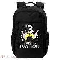 Kids 3 Year Old Bowling Birthday Party How I Roll 3rd Backpack thumb 0
